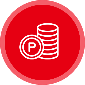 ポイントが積みあがっているイラスト